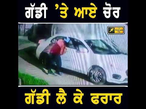 ਗੱਡੀ ‘ਤੇ ਆਏ ਚੋਰਾਂ ਦਾ ਕਾਰਾ #punjabinews