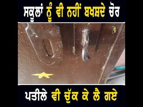 ਸਕੂਲਾਂ ਨੂੰ ਵੀ ਨਹੀਂ ਬਖਸ਼ ਰਹੇ ਚੋਰ #punjabinews